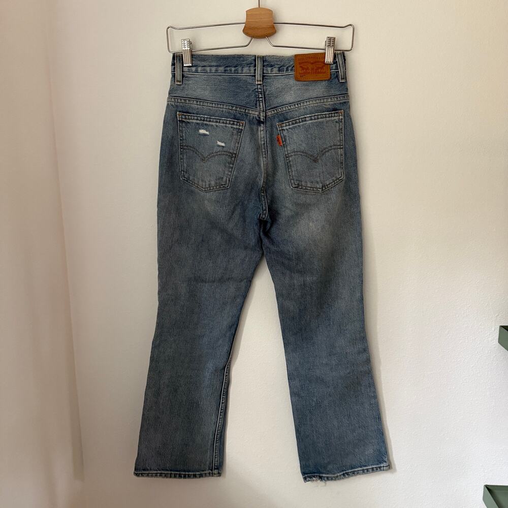 Levi’s Orange Tab 517 High Rise Bootcut Cropped Jeans Sz 25 - Picture 4 of 6